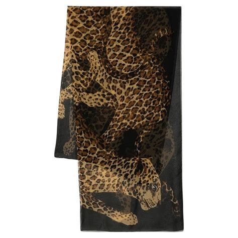 ysl leopard scarf